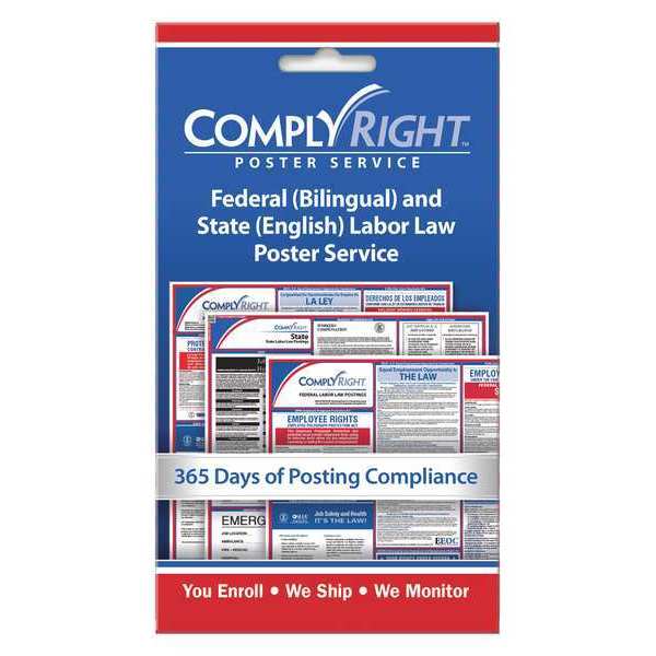 Federal (Bilingual) & State (English) Labor Law Poster Service Card