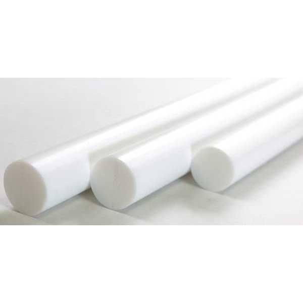 White PTFE Rod Stock 5 ft. L, 1-1/8