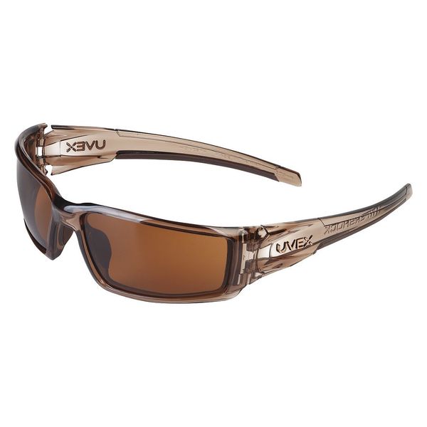 Safety Glasses, Wraparound Espresso Polycarbonate Lens