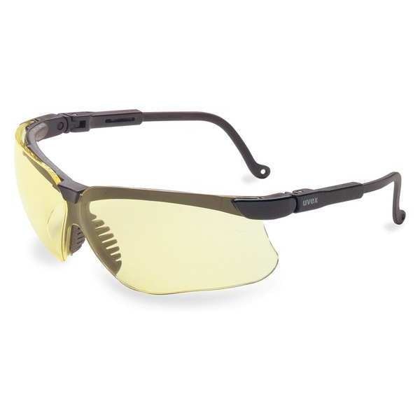 Safety Glasses, Wraparound Amber Polycarbonate Lens