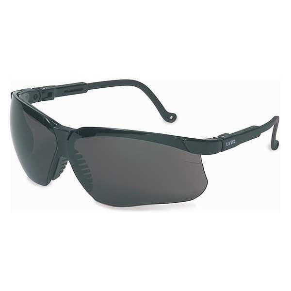 Safety Glasses, Wraparound Dark Gray Polycarbonate Lens