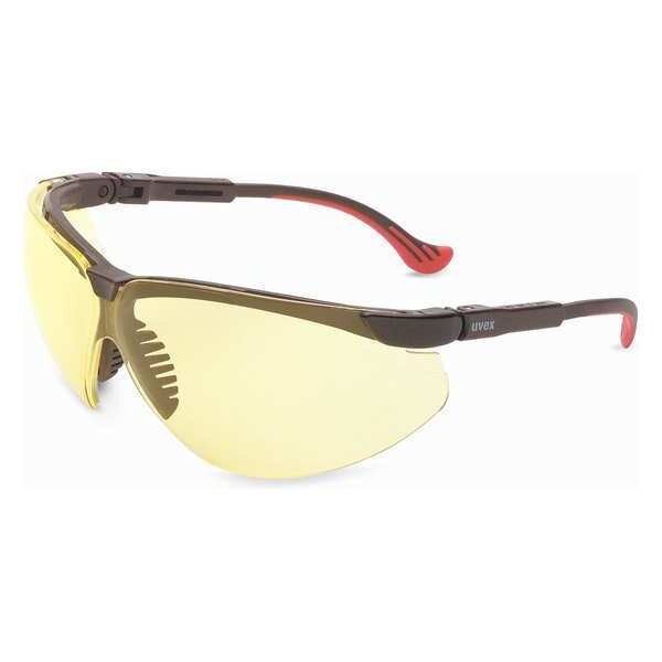 Safety Glasses, Wraparound Amber Polycarbonate Lens