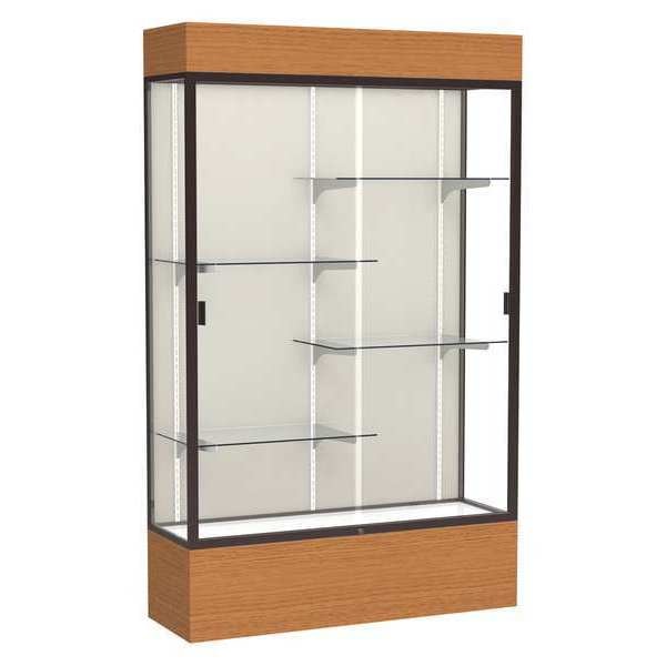Lighted Floor Display Case 48x80x16, Plaque