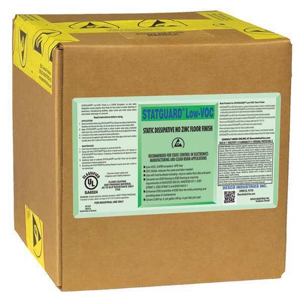 Statguard, Low-Voc Floor Finish, 2.5 gal.