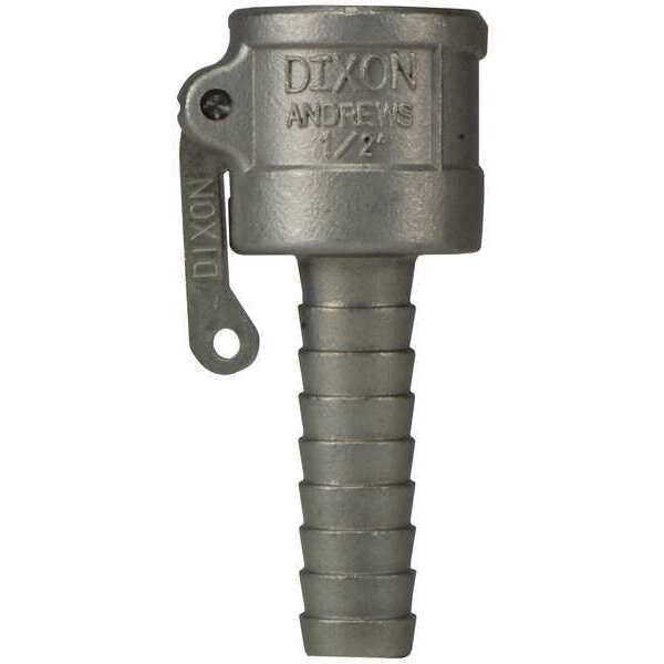 Cam/Groove Coupler x Hose, Shank, 1/2