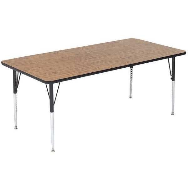 Rectangle Adjustable Height Activity Kids School Table, 36