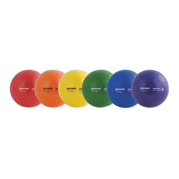 Rhino Skin Low/Bounce Soccer Ball Set, Multi Color, Size 4, PK6
