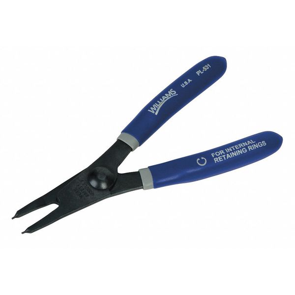 Williams Fixed Tip Retaining Ring Plier, Internal