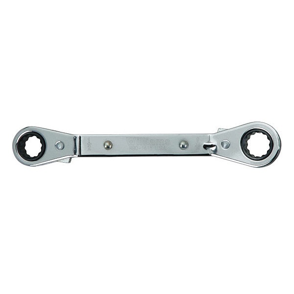 Williams Ratchet Box Wrench, 12 pt., 15/16 x 1-1/8