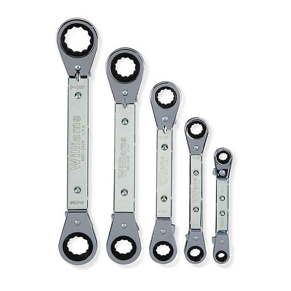 Williams Ratcheting Box Wrench Set, 5 pcs.