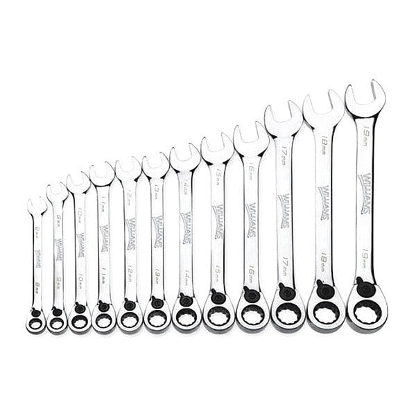 Williams Ratchet Combo Wrench Set, 12 pcs., Metric