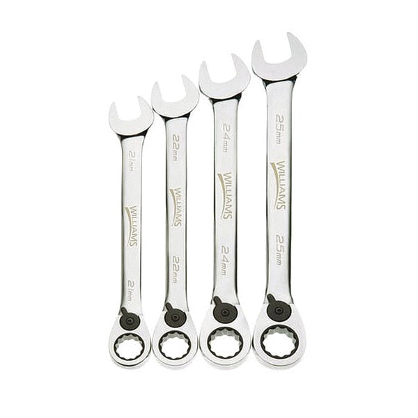 Williams Ratchet Combo Wrench Set, 4 pcs., Metric