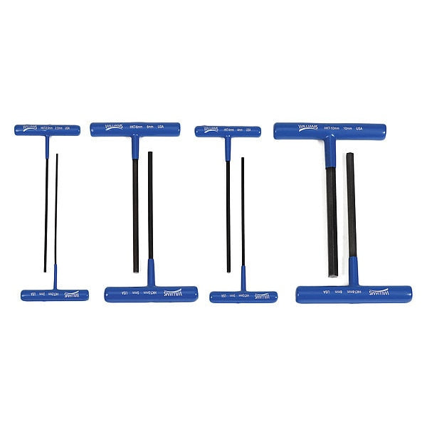 Williams T-Handle Hex Driver, Metric, 8 pcs., Set