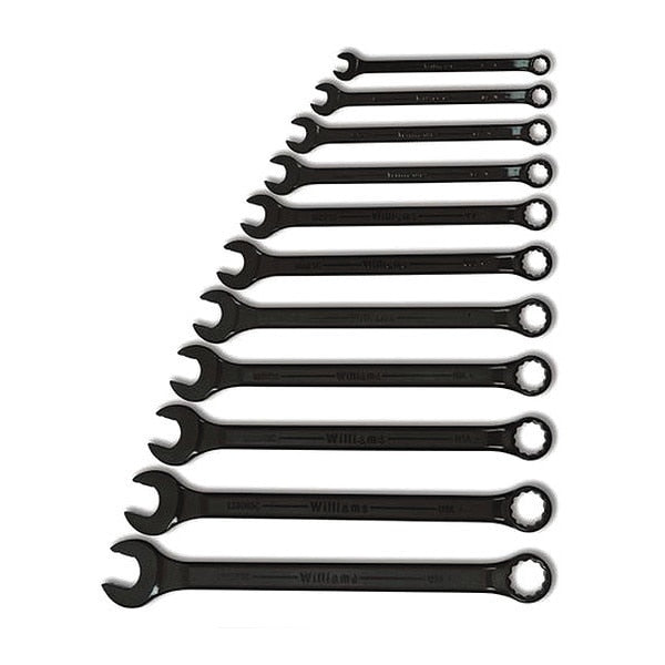 Williams Super Combo Wrench Set, Black, 11 pcs., SAE