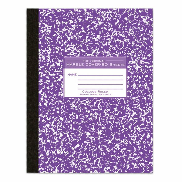 Case of Assorted Marble Comp Notebook, College Ruled, 80 sht, Oversized 10.25