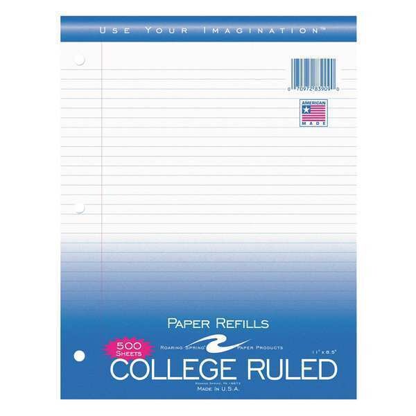 Case of Loose Leaf Paper, 500 sht/pk, 8