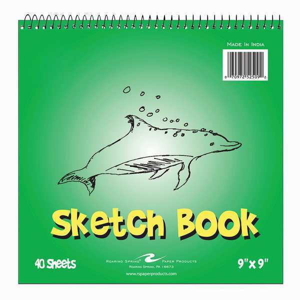 Case of Kids Wirebound Spiral Sketch Paper Pad, 9