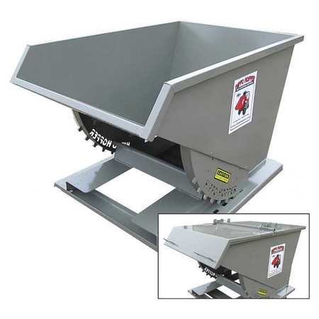 Hopper, w/Casters, Lid, 3 yd., 4000 lb.