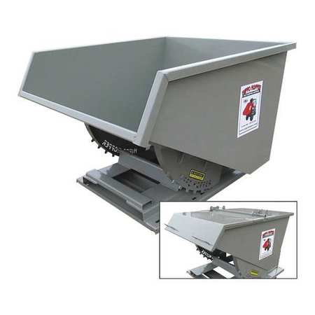 HD Hopper, Casters, Lid, 1/2 yd., 4500 lb.