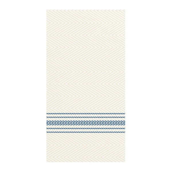Dinner Napkin, White/Blue, 1/8 Fold, PK100