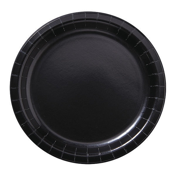 Paper Plate, Black, 9