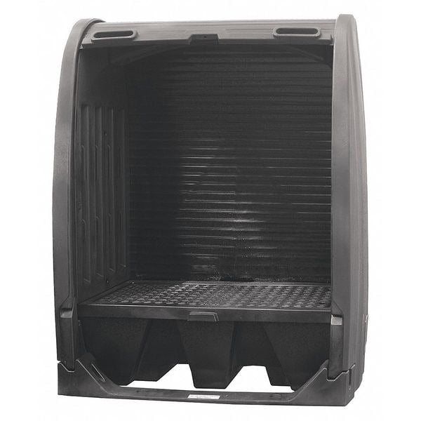 Drum Spill Containment Pallet, 66 gal Spill Capacity, 2 Drum, PVC