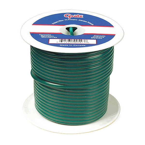 Primary Wire, 14 Gauge, Green, 100 ft.Spool