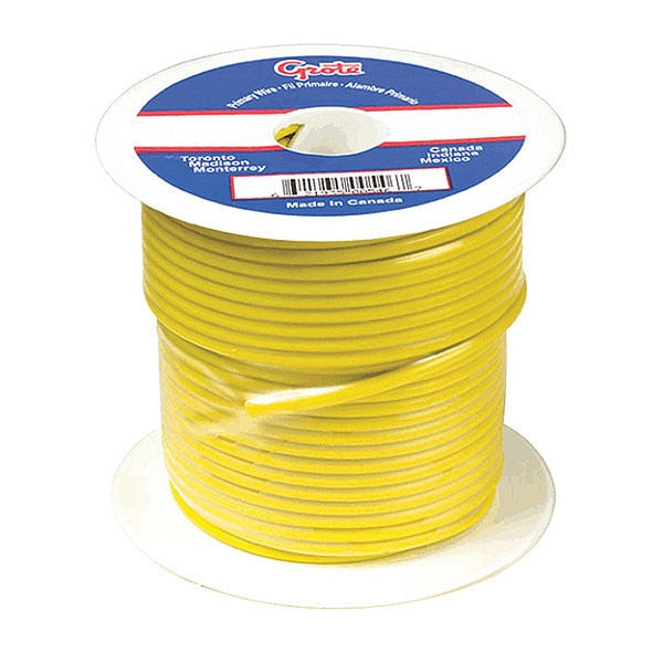 Primary Wire, 14 Gauge, Yellow, 100ft.Spool