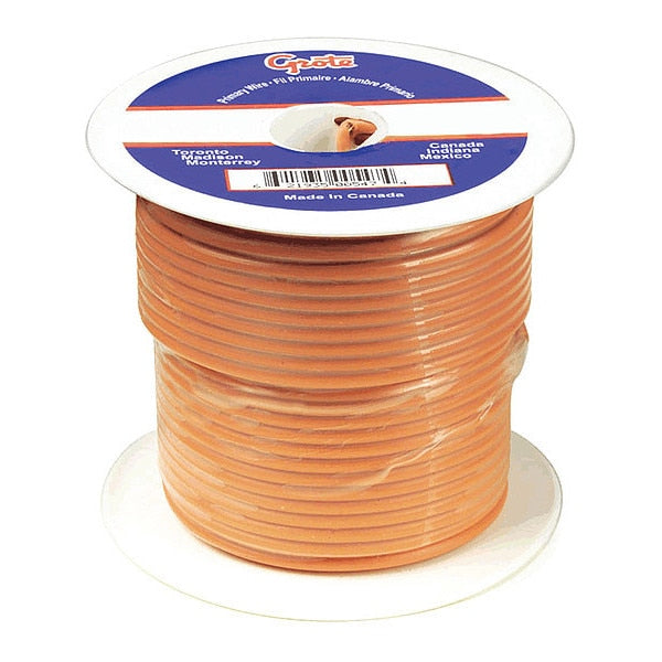 Primary Wire, 14 Gauge, Orange, 100ft.Spool