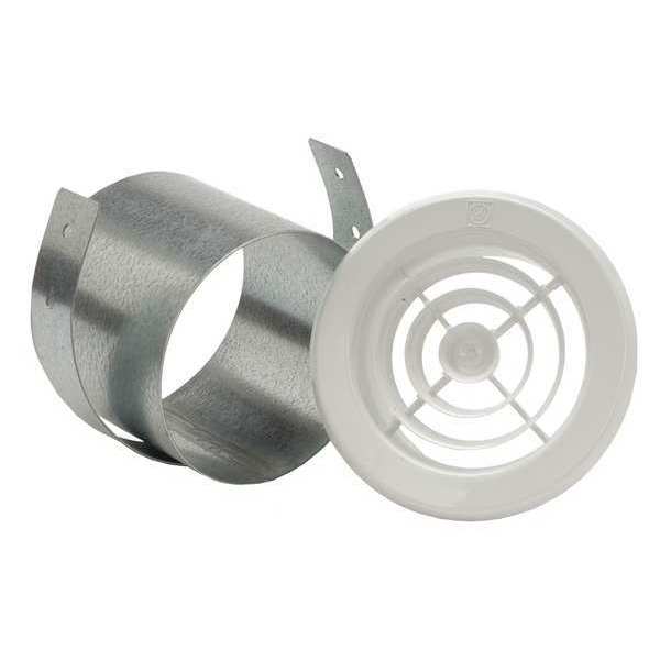Fixed Plastic Grill, w/Steel Collar, 4