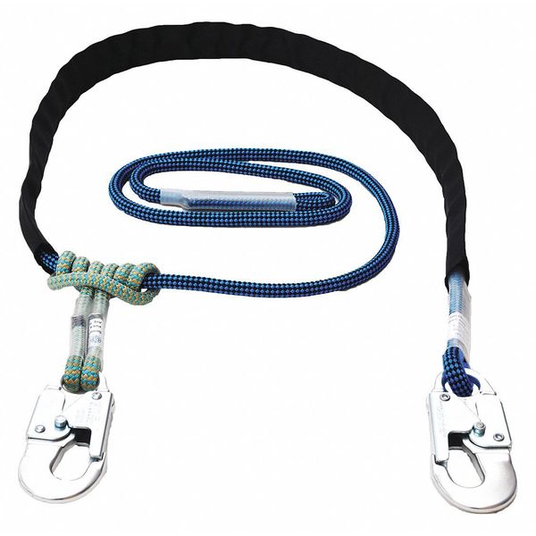 lanyard, 12ft, black/white