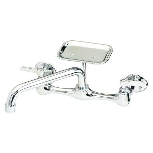 Tubular Spout With Soap Dish, Chrome, Wall