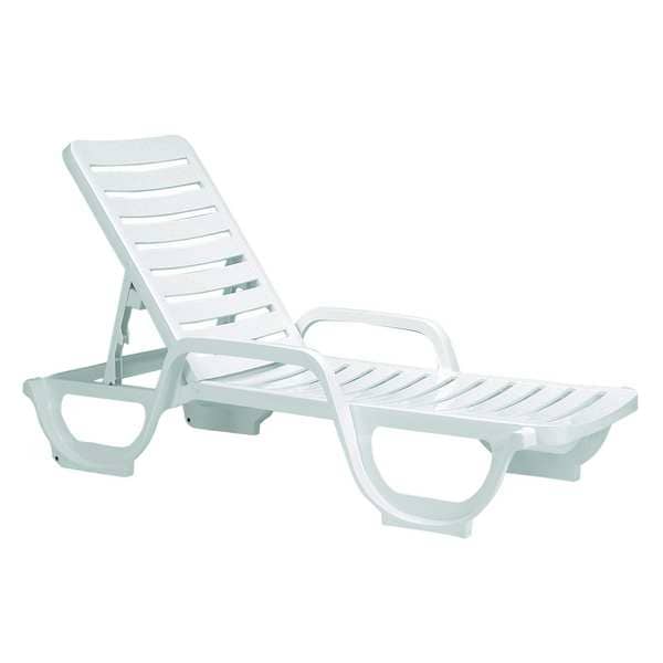 White Adjustable Chaise Lounge Chair