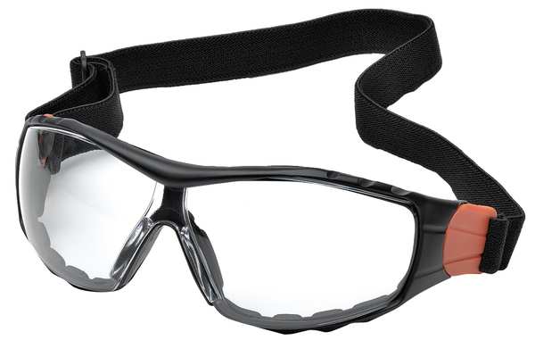 Safety Glasses, Wraparound Clear Polycarbonate Lens, Anti-Fog, Scratch-Resistant