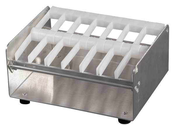 Label Dispenser, Metal, Silver, 9-1/2 In. L