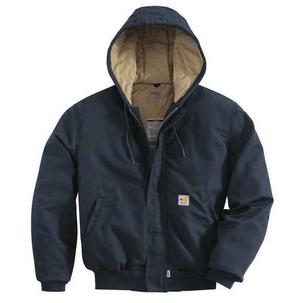 Carhartt Flame Resistant Duck Active Jac, Navy, 100% Cotton, XL