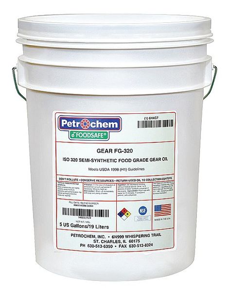 5 gal Gear Oil Pail 320 ISO Viscosity, 90 SAE, Clear