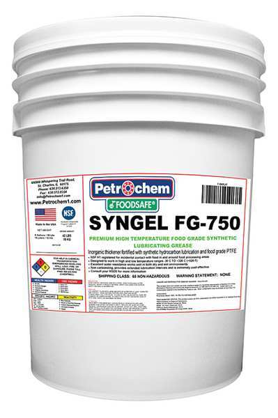 Food Grade Synthetic High Temp Grease, 5 Gal.