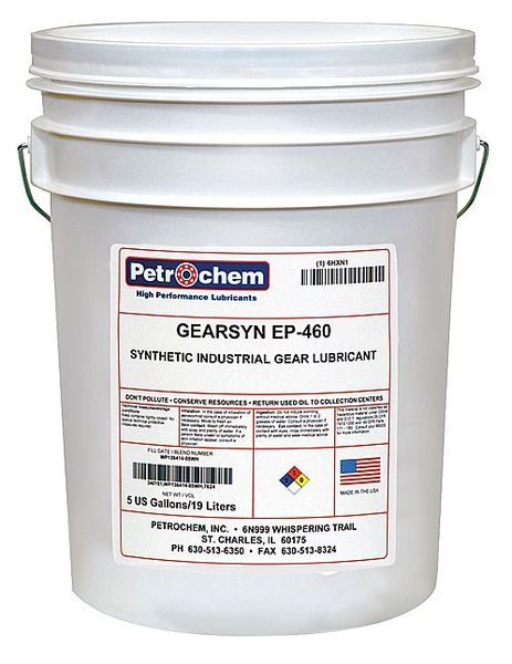 5 gal Gear Oil Pail 460 ISO Viscosity, 140 SAE, Clear, Straw