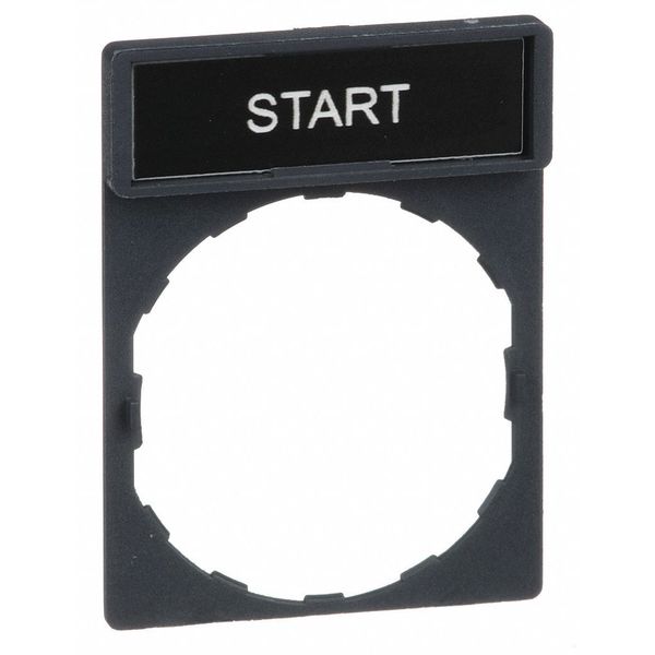 Legend Plate, Start, White/Black