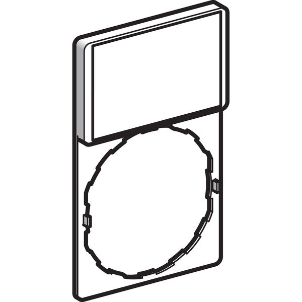 Legend Plate, Rectangular, Black or Red