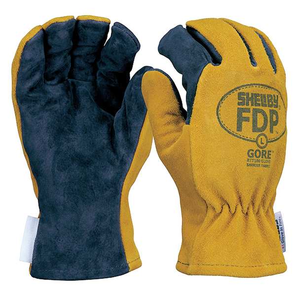 Firefighters Gloves, L, Pigskin Lthr, PR