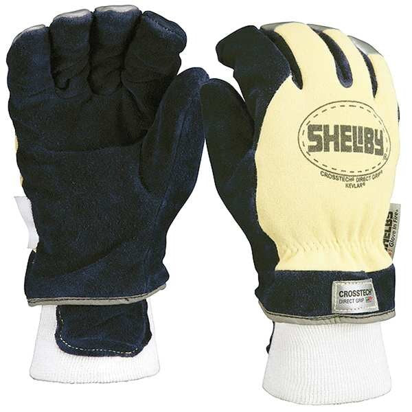 Firefighters Gloves, M, Cowhide Lthr, PR