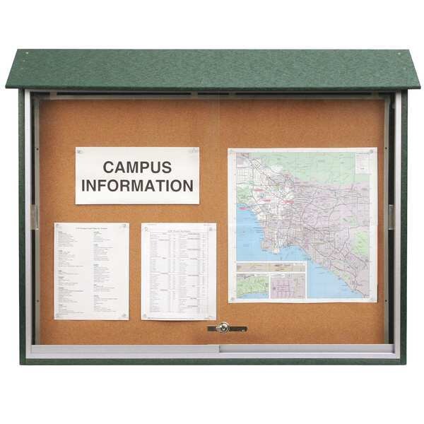 Enclosed Outdoor Bulletin Board 40 x 52