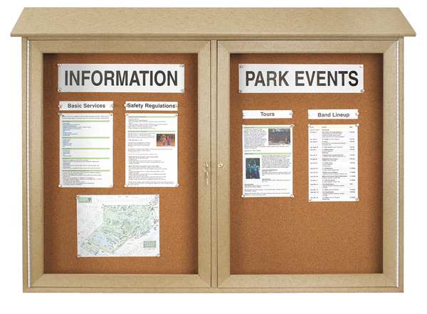 Enclosed Outdoor Bulletin Board 52x40