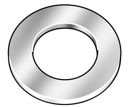 Flat Washer, Fits Bolt Size 3/8 in , Steel Zinc Yellow Finish, 3700 PK