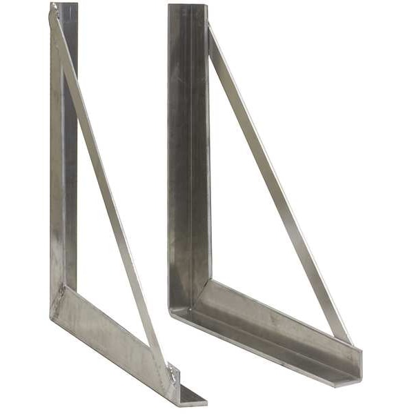 Mounting Bracket, 24 in. L, Aluminum, Silvr