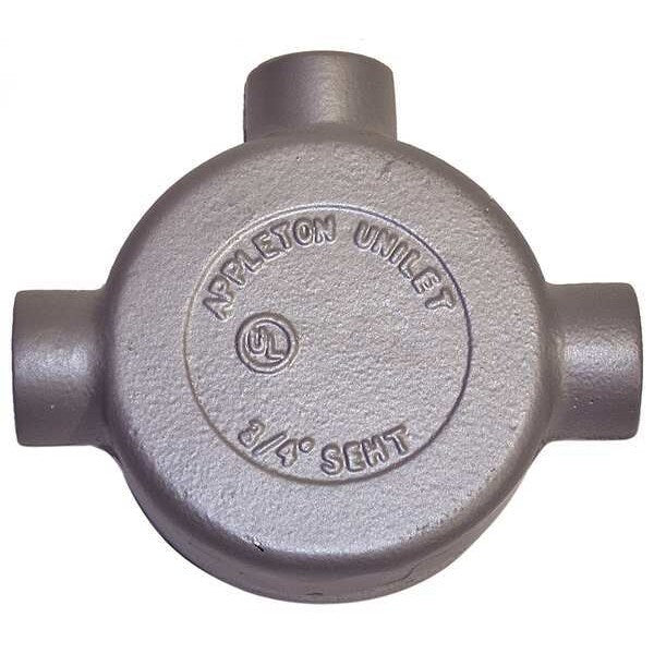 Conduit Outlet Body, Iron, T, 3/4 In.