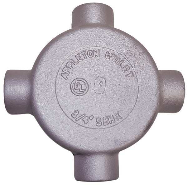 Conduit Outlet Body, Iron, X, 3/4 In.