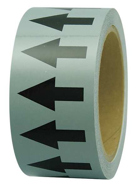 Arrow Tape, Black/Gray, 1 In. W